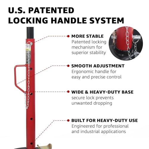 1.5 Ton Underhoist Support Stand with US Patented Handle for Auto Repair (1.5 Ton Underhoist Stand)