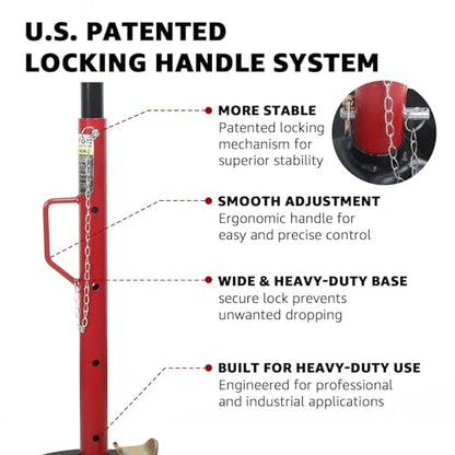 1.5 Ton Underhoist Support Stand with US Patented Handle for Auto Repair (1.5 Ton Underhoist Stand)