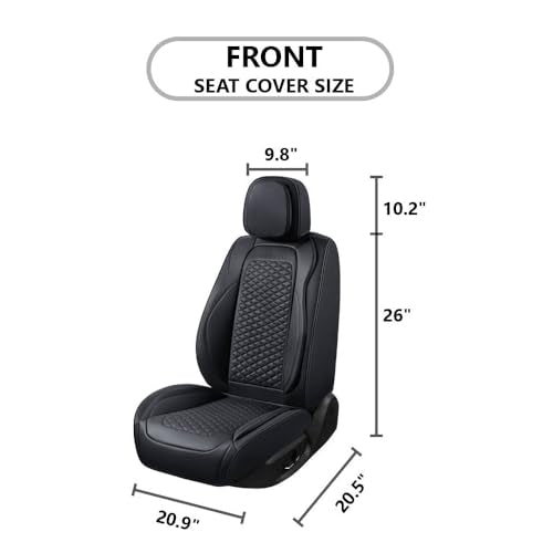 Car Seat Covers Full Set (2 Pack / Black)