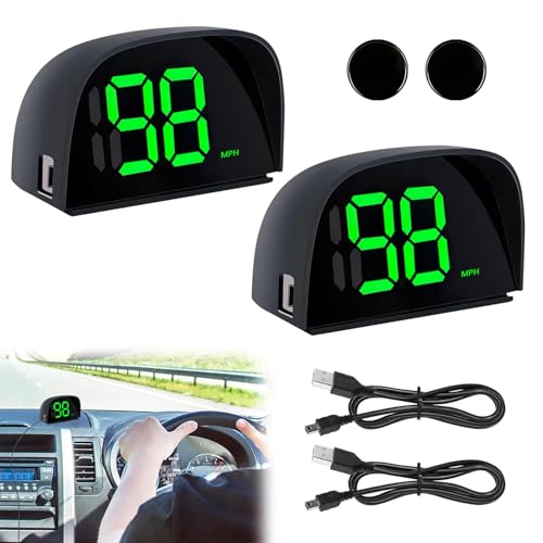 2 Pack Car GPS Speedometer (Green MPH Speedometer-2Sets)