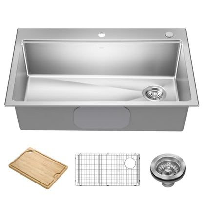 Fairlane 33 in Drop In (33 Inch / Single Bowl Workstation — Drop In)