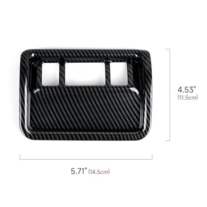 Car ABS Headlight Switch Button Trim Carbon Fiber Decal Interior Only for 2025 2026 Subaru Forester (Headlight Switch Decal)