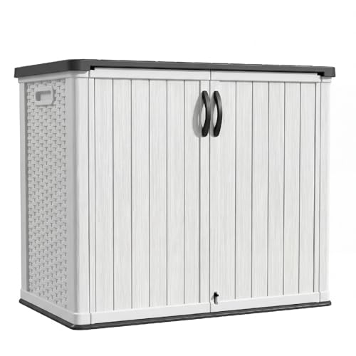 26 Cu.ft Plastic Outdoor Storage Cabinet (White / 26 Cu FT Cabinet)