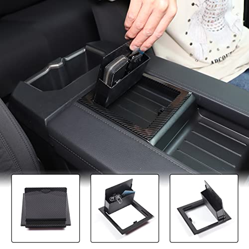 Car Armrest Hidden Storage Box for 2022 (Carbon Fiber Pattern)