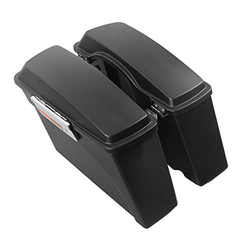 Motorcycle Saddlebags Hard Saddle Bags For Harley Touring 1993 (Matte Black / Standard)