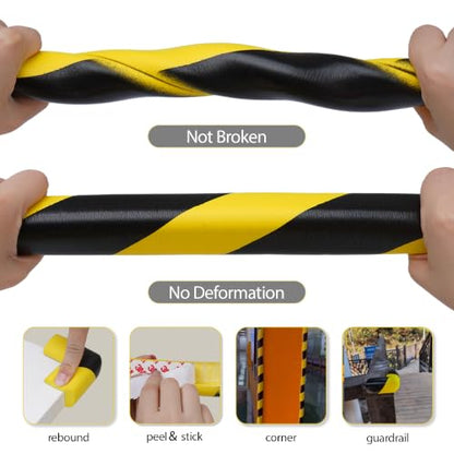 Heavy Duty Wall & Corner Guards (5 Pcs L-shaped（rough-grip Tape） / 196.9 IN (5 M))
