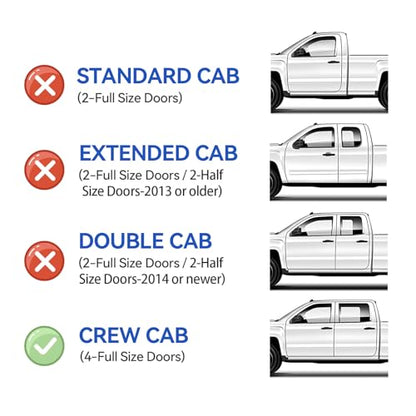 Window Visors Rain Guards for 2004 (2004-2012 Chevy Colorado / Gmc Canyon Crew Cab)