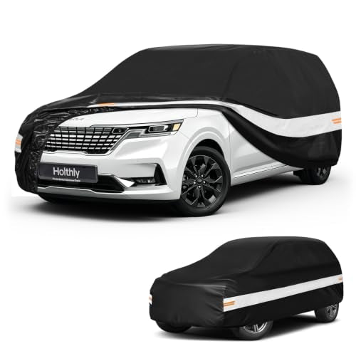 10 Layers Mini Van Car Cover Custom Fit for Kia Carnival (Black Gray / Custom Fit for Kia Carnival/Sedona)
