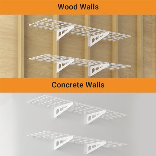 Garage Shelving (White / 2 pack-1x4 ft)