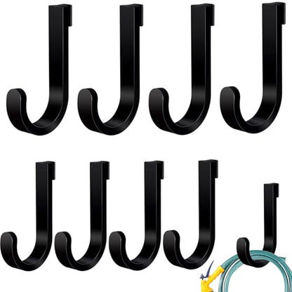 8 Pack Black J Shed Storage Hooks