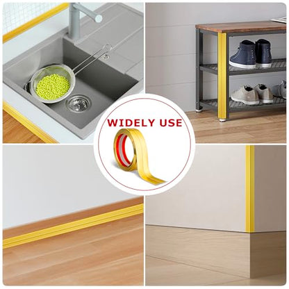 Wall Corner Protector Peel and Stick Corner Trim Molding (1.6 In x 20 Ft / Gold)