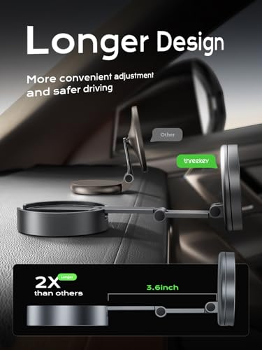 Magnetic Car Mount Charger Lite Qi2 15W Fast Wireless Charging (Black)