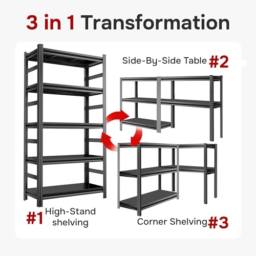 45"W*16"D Garage Shelving Unit (5 Tier 63"H x 45"W x 16"D)