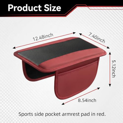 Car Center Console Organizer Cover (Red)
