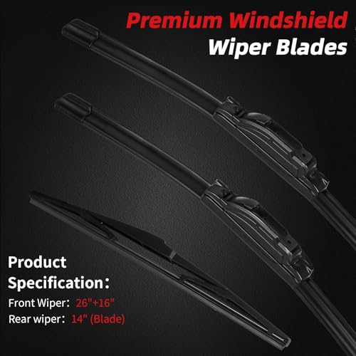 Premium Windshield Wiper Blades (26"+16"+14")