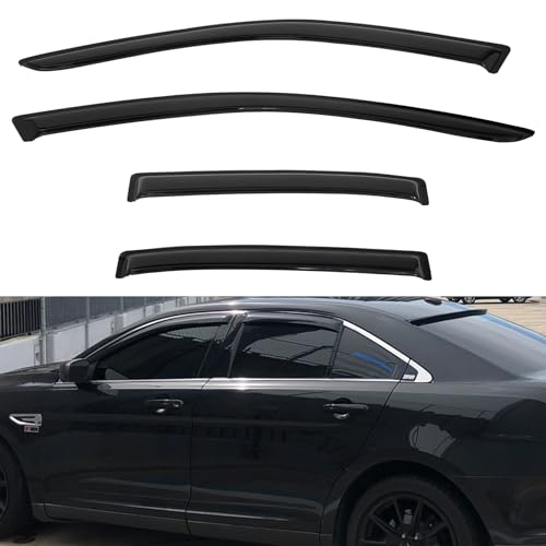 4pcs Window Visors Rain Guards for 2010 (2010-2019 Taurus)