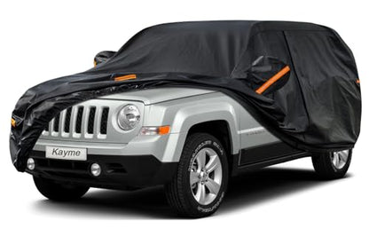 7 Layers Waterproof SUV Car Cover for Jeep Patriot 2007 (PE-Black / Custom Fit Jeep Patriot)