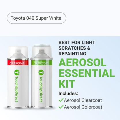 Car Paint Touch Up Spray Kit (Aerosol Spray - Essential Kit / Super White)