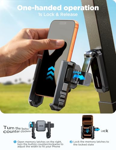 Magnetic Base Golf Cart Phone Holder (Black)