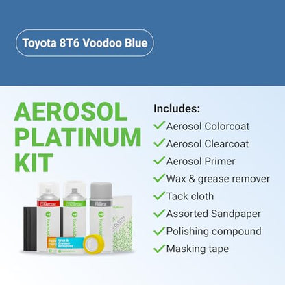 Car Paint Touch Up Spray Kit (Aerosol Spray - Platinum Kit / Voodoo Blue)