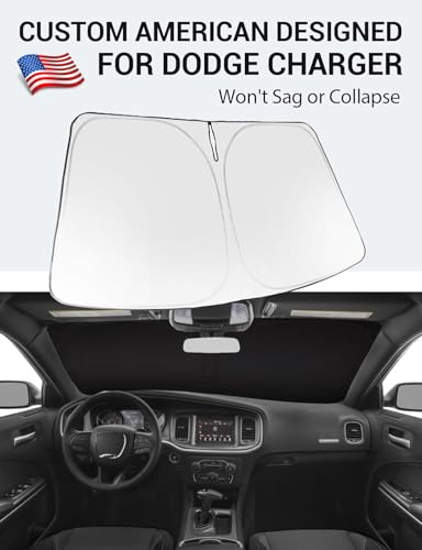 Custom Fit Car Windshield Sun Shade for 2011 (2011-2023 Dodge Charger)