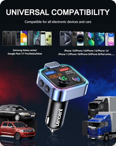 Bluetooth 5.3 FM Transmitter (Colorful-48W)
