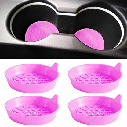 4 PCS Car Cup Coasters (Pink*4pcs / No Diamonds)