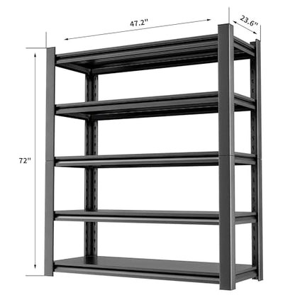 5 Tier Garage Shelving (24" D x48" W x72" H)