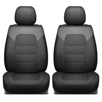 Curated Slate Ridge Napa Leather Seat Covers for Cars & SUVs (Slate Ridge / Front Seats)
