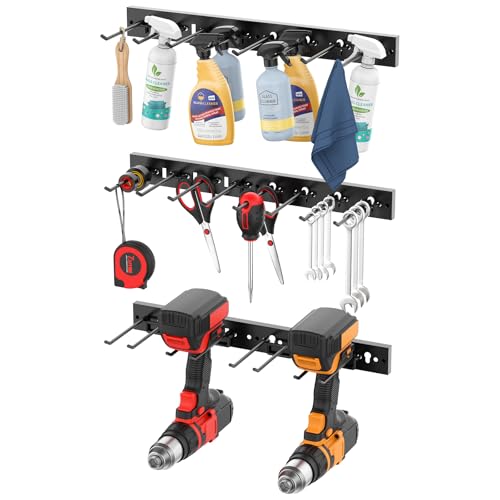 3 Modular Pegboard Strip Storage (Pack of 3 / Black)