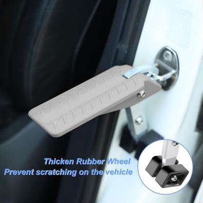 Foldable Car Door Step Stand Pedal (Evolution Pro Series / Gray)