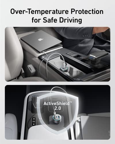535 67W 3 Port Compact PowerIQ 3.0 USB C Car Charger