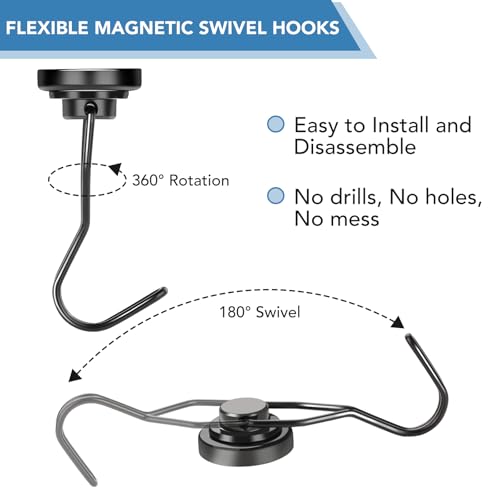 Magnetic Hooks (Black / 0.98in-curvel)