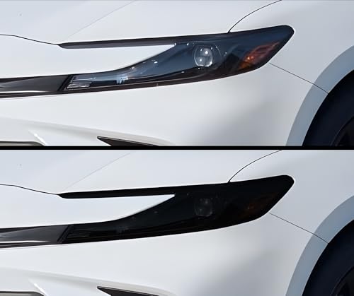 Full Headlight Head Light Tint Kit Compatible with Toyota Camry 2025 (Front Kit / Dark Smoke)