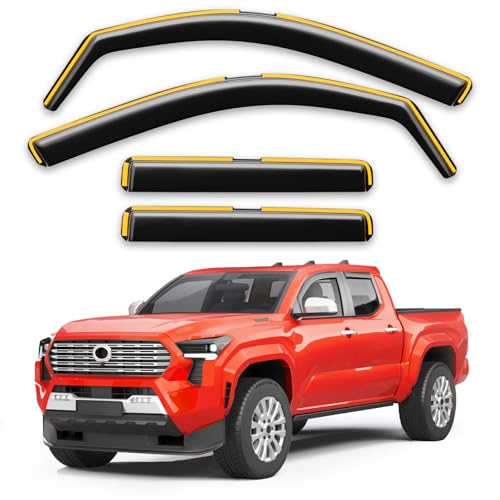 Window Visors Rain Guards for Toyota Tacoma Double Cab 2024 (Fit for 2024-2026 Tacoma Double Cab)