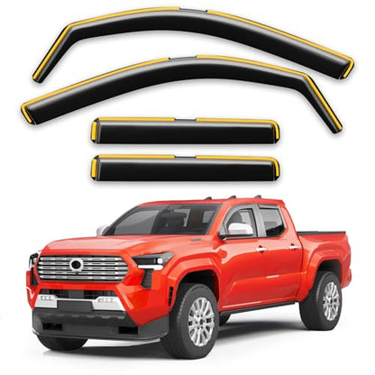 Window Visors Rain Guards for Toyota Tacoma Double Cab 2024 (Fit for 2024-2026 Tacoma Double Cab)