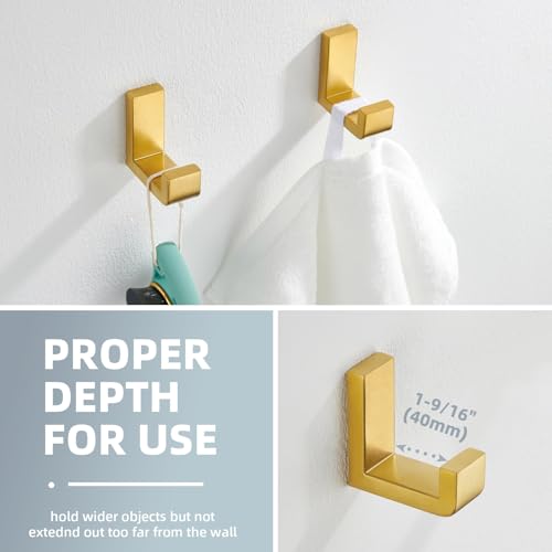 Towel Hooks Brushed Dark Gold (2 Pack / Brushed Dark Gold)