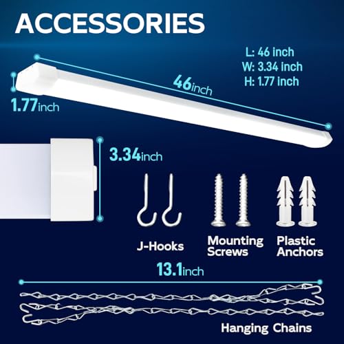 4FT 120W LED Shop Light Linkable (White / 4FT-120W)