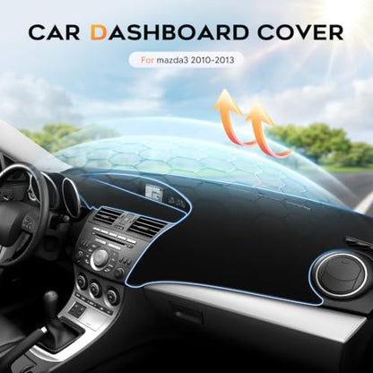 Black Dash Cover for 2010 (51.58*25.19(Mazda 3 10-13 ))