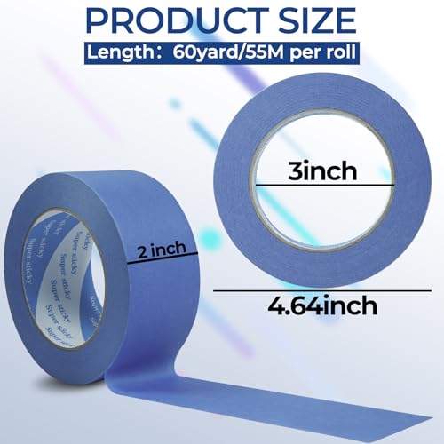 10 Rolls Blue Painters Tape 2 Inch