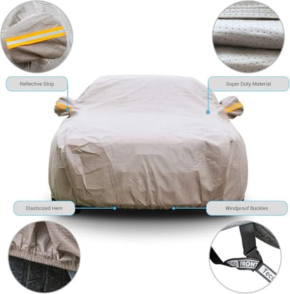 Thick Shell Waterproof All Weather Car Cover (Brown / 3XL：for Sedan(Lenght 170"190" ))
