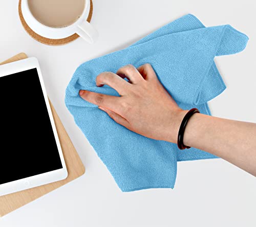 Microfiber Cleaning Cloths (Pack of 36 - 16x16 Inches / Blue)