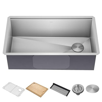 Stainless Steel 32 in Undermount Kitchen Sink KWU110 (Stainless Steel / 32 Inch / Sink)