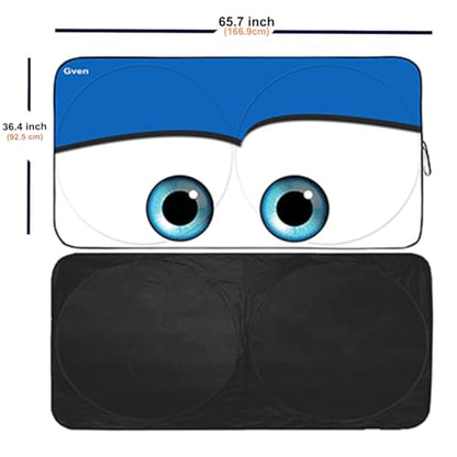 Truck Windshield Sun Shade for Car Windshield Cover Interior Front Window Shades Sun Visor Protector Blocks UV Rays Must (Blue / X-Large (Universal Fit))