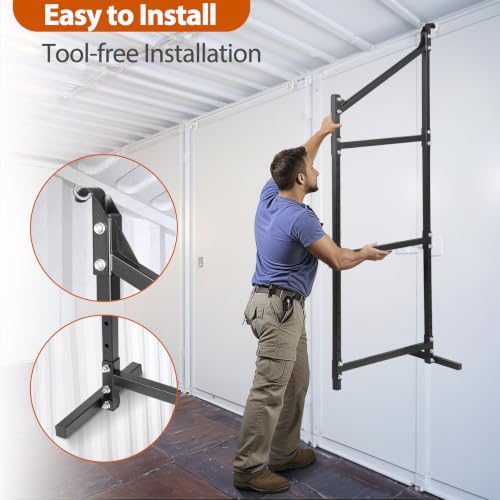 2 Pack Hanging Heavy duty Adjustable Shelf 56.5x22 Cargo Container Shelving units (2 Pieces)