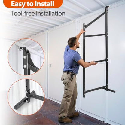 Shipping Container Shelving Storage Bracket 4Pcs Heavy Duty Cargo Shipping Container Shelf Shelving Brackets Universal (4 Pieces)