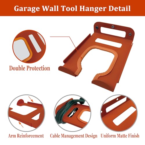 1 Pack Heavy Duty Weed Eater Hanger Wall Mount for Trimmers and Tools