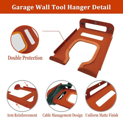 1 Pack Heavy Duty Weed Eater Hanger Wall Mount for Trimmers and Tools