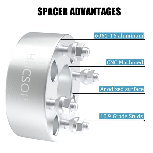 4x4 Wheel Spacers 2 inch 4x101.6 Wheel Adapters 62mm Hub Bore 1 (2 inch / Silver)