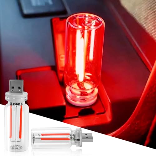 2 PCS Car USB Night Light Bulb (Red)